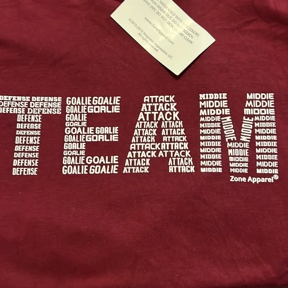 Womens LaCrosse Zone Apparel NEW WITH TAG XL Lacrosse T shirt